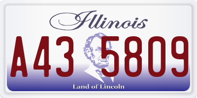 IL license plate A435809