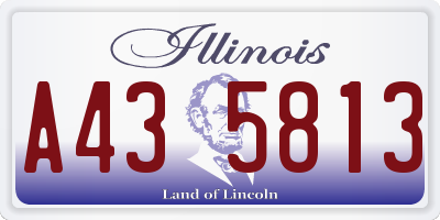 IL license plate A435813