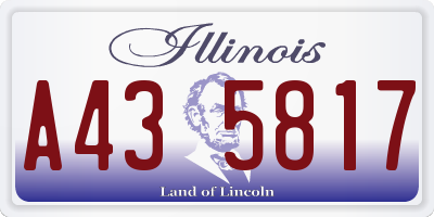 IL license plate A435817