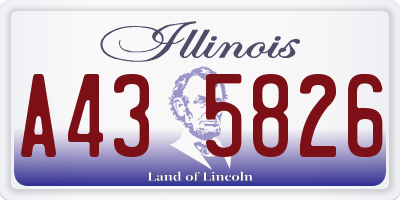 IL license plate A435826