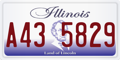 IL license plate A435829