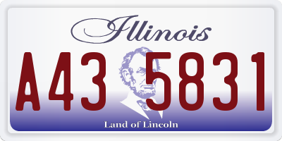 IL license plate A435831