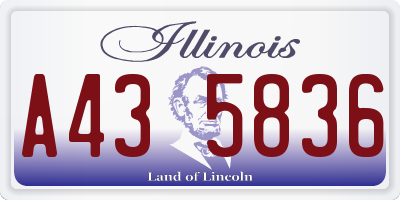IL license plate A435836