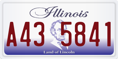 IL license plate A435841