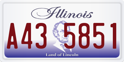 IL license plate A435851