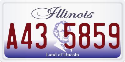 IL license plate A435859