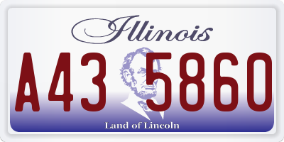 IL license plate A435860