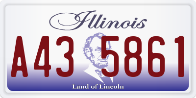 IL license plate A435861