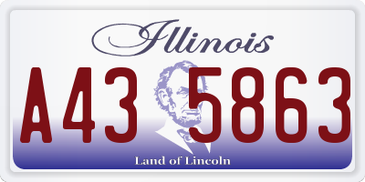 IL license plate A435863