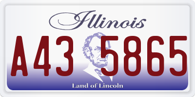 IL license plate A435865
