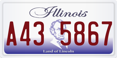 IL license plate A435867
