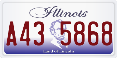 IL license plate A435868