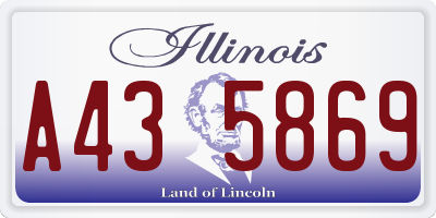 IL license plate A435869