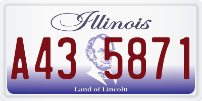 IL license plate A435871