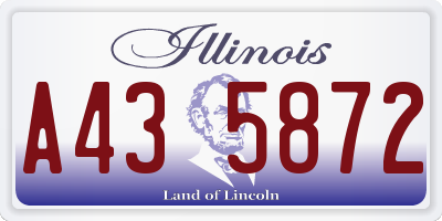 IL license plate A435872
