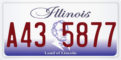 IL license plate A435877
