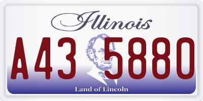 IL license plate A435880