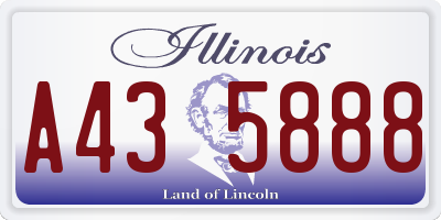 IL license plate A435888