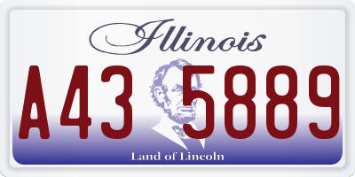 IL license plate A435889