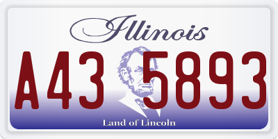 IL license plate A435893