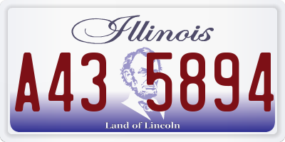 IL license plate A435894