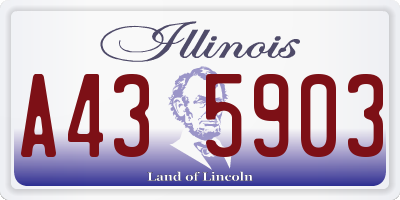 IL license plate A435903