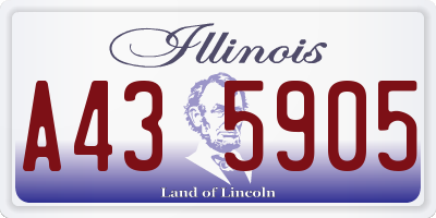 IL license plate A435905