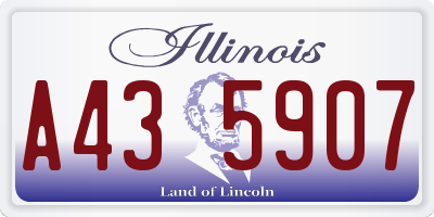 IL license plate A435907