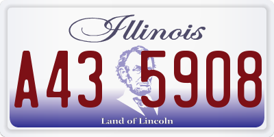 IL license plate A435908