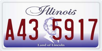 IL license plate A435917
