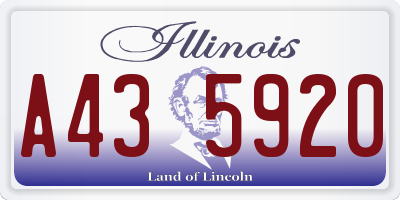 IL license plate A435920