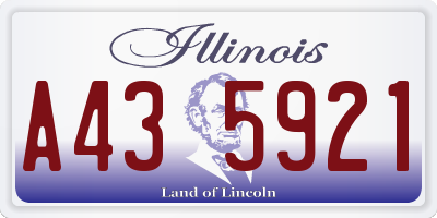 IL license plate A435921