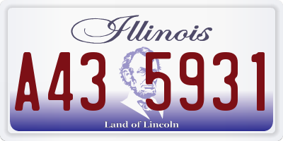 IL license plate A435931