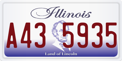 IL license plate A435935