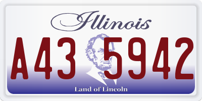 IL license plate A435942