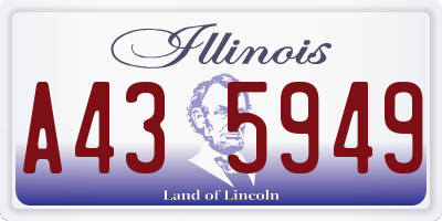 IL license plate A435949