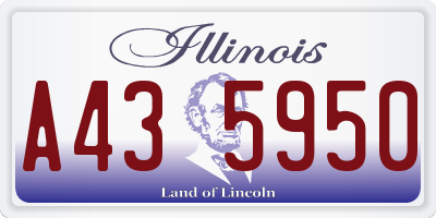 IL license plate A435950