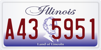 IL license plate A435951