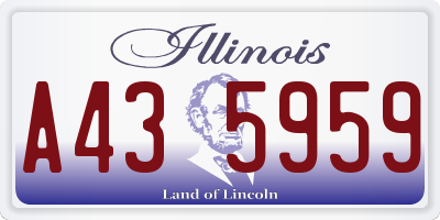IL license plate A435959