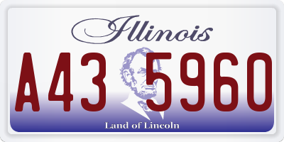IL license plate A435960