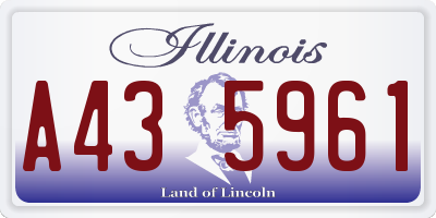 IL license plate A435961
