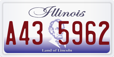 IL license plate A435962