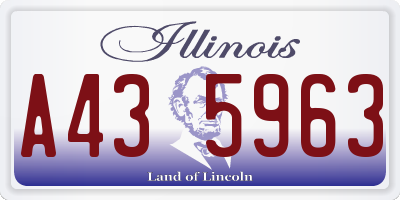 IL license plate A435963