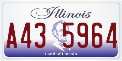 IL license plate A435964