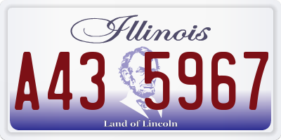 IL license plate A435967