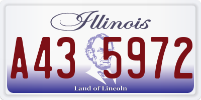 IL license plate A435972