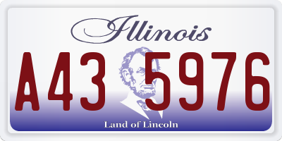 IL license plate A435976