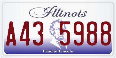 IL license plate A435988