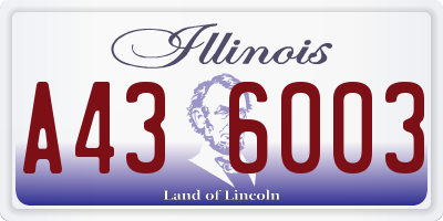 IL license plate A436003