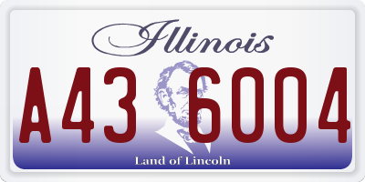 IL license plate A436004